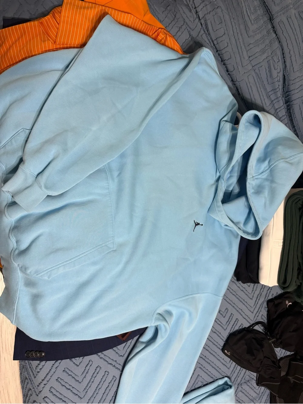 Jordan Essentials Oversized Hoodie & Wide-Leg Jogger Set Blue